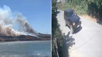 Piknik ateşi yangın &ccedil;ıkardı! Eşyalarını toplayıp ka&ccedil;tılar