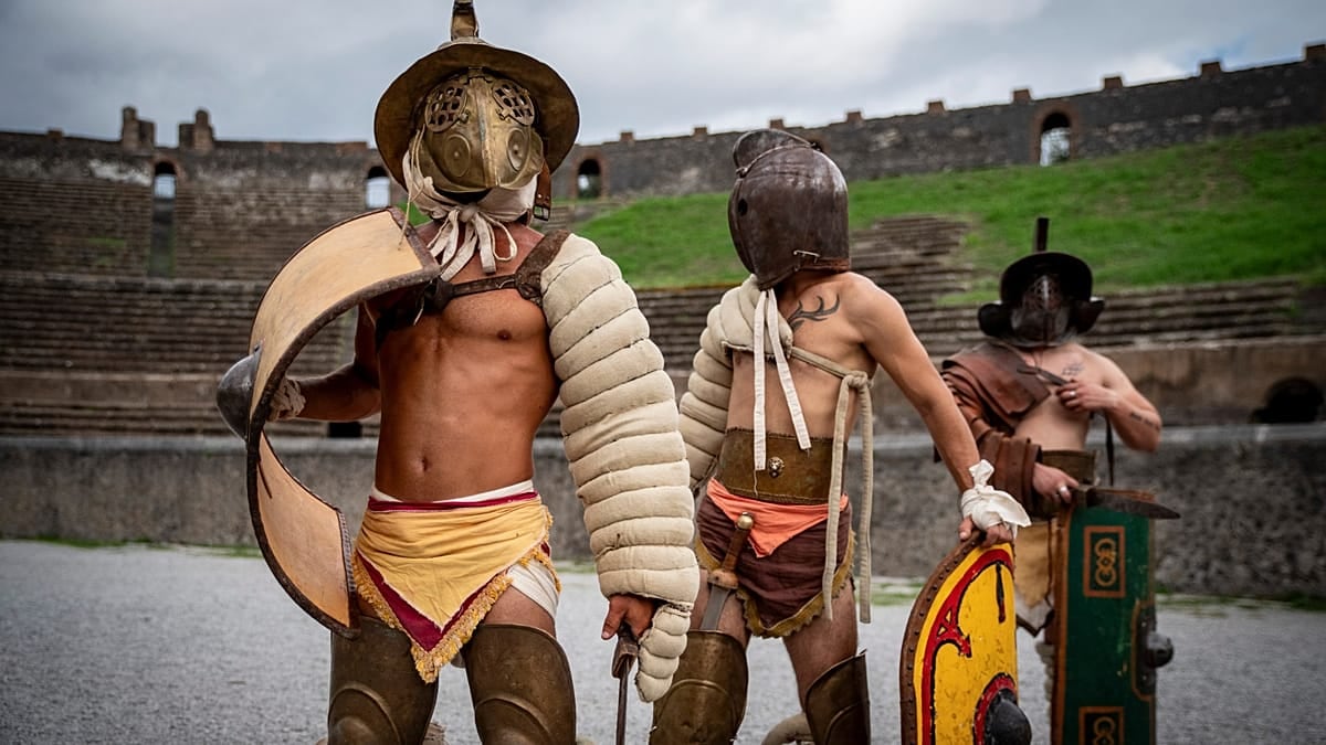 Pompei'de Avrupa K&uuml;lt&uuml;r Mirası G&uuml;nleri: Gladyat&ouml;rler ve birinci y&uuml;zyıl Roma gelenekleri sahnede