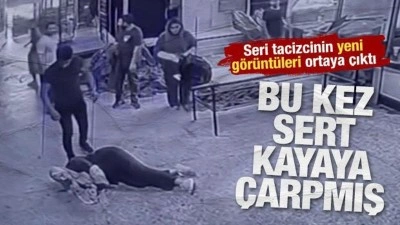 Seri tacizcinin yeni g&ouml;r&uuml;nt&uuml;leri ortaya &ccedil;ıktı: Bu kez sert kayaya &ccedil;arpmış
