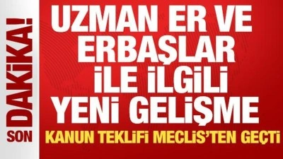 TSK ile ilgili d&uuml;zenlemeleri de i&ccedil;eren kanun teklifi Meclis'ten ge&ccedil;ti